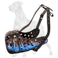 Adjustable Leather Dog Muzzle for Great Dane Attack Work  Adjustable Leather Dog Muzzle for Great Dane Attack Work